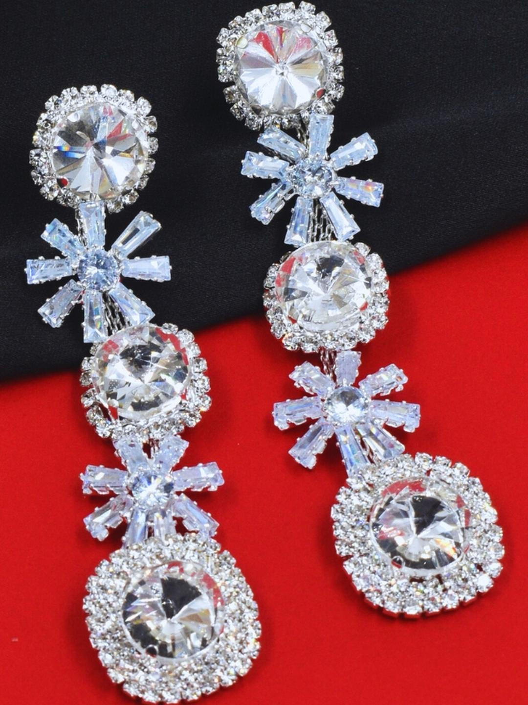 J & C Fashion Arena Crystal Drop Earring