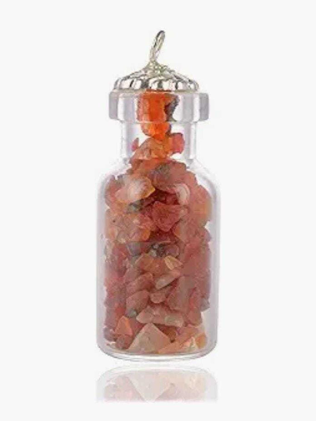 VIBESLE Unisex Bottle Pendant With Red Stones