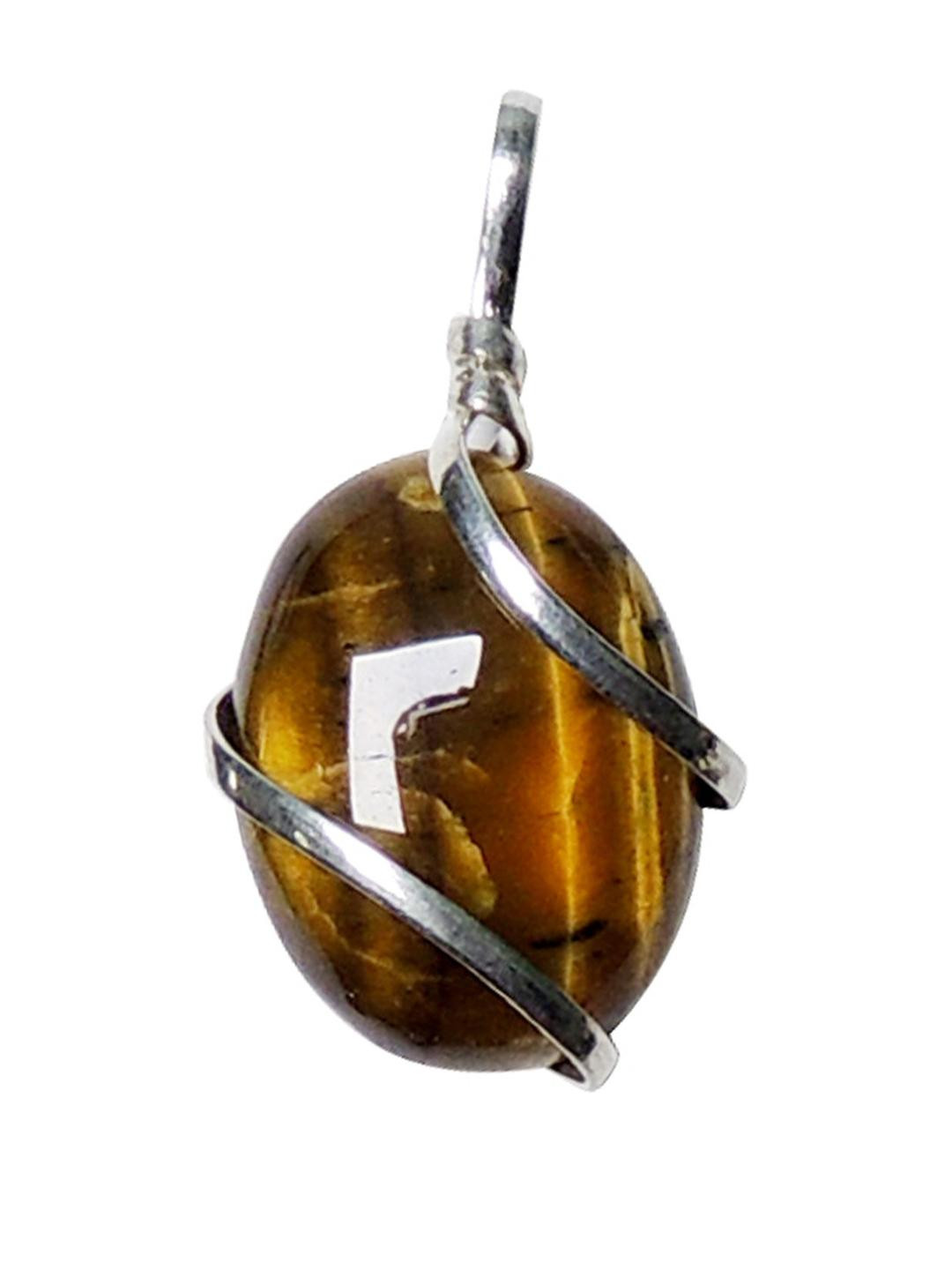 VIBESLE Brown Cat Eye Oval Pendants