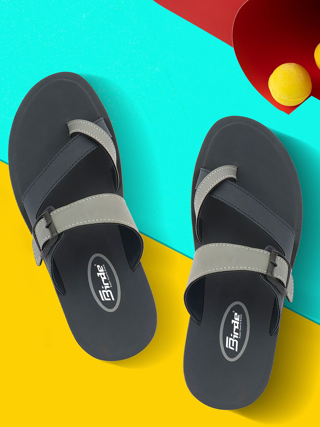 BIRDE Men Colourblocked Comfortable One-Toe Slip-On Flip Flops