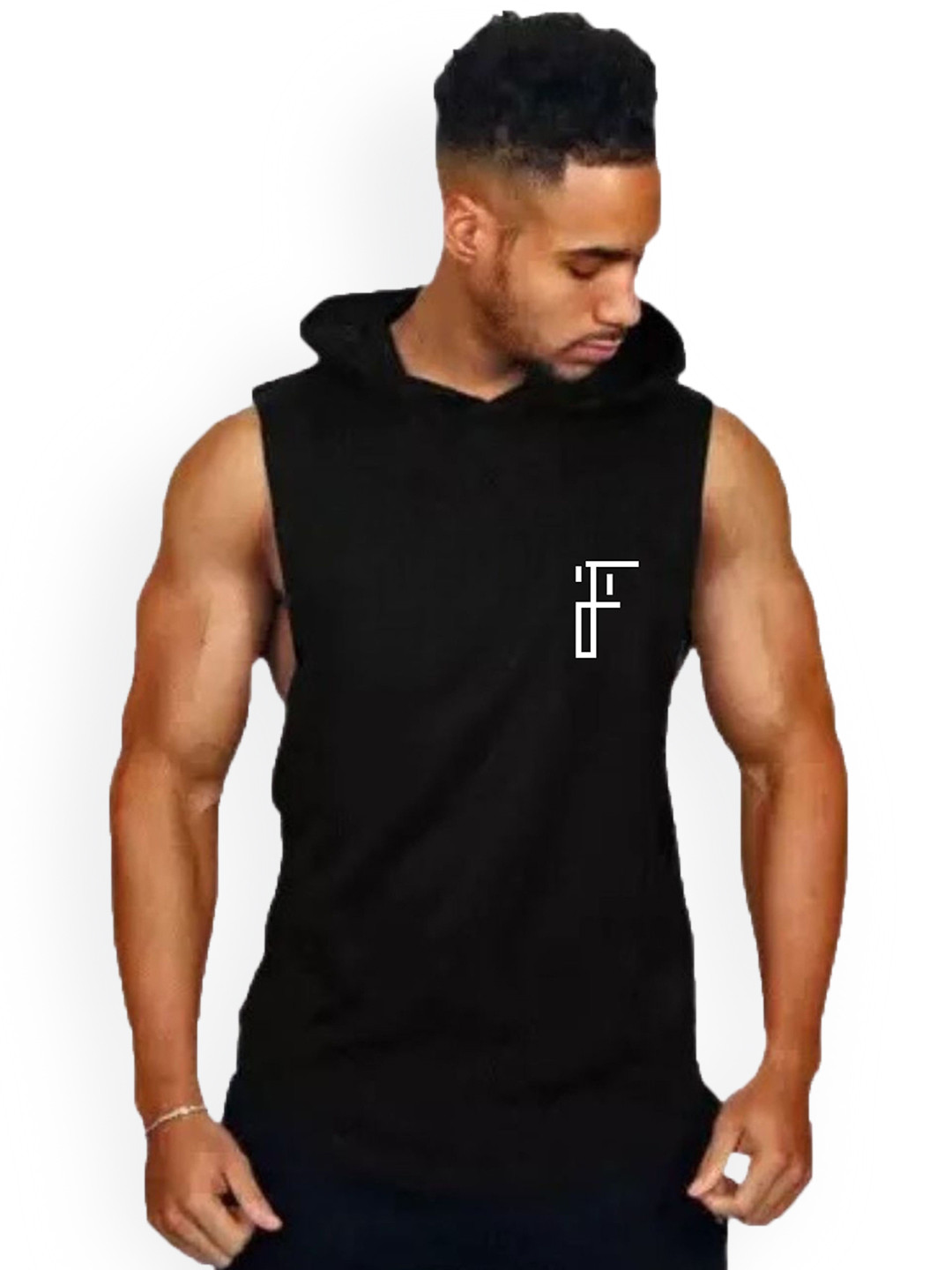 Fashnobic Printed Hooded Gym Vest FB-105_Back_pt-216