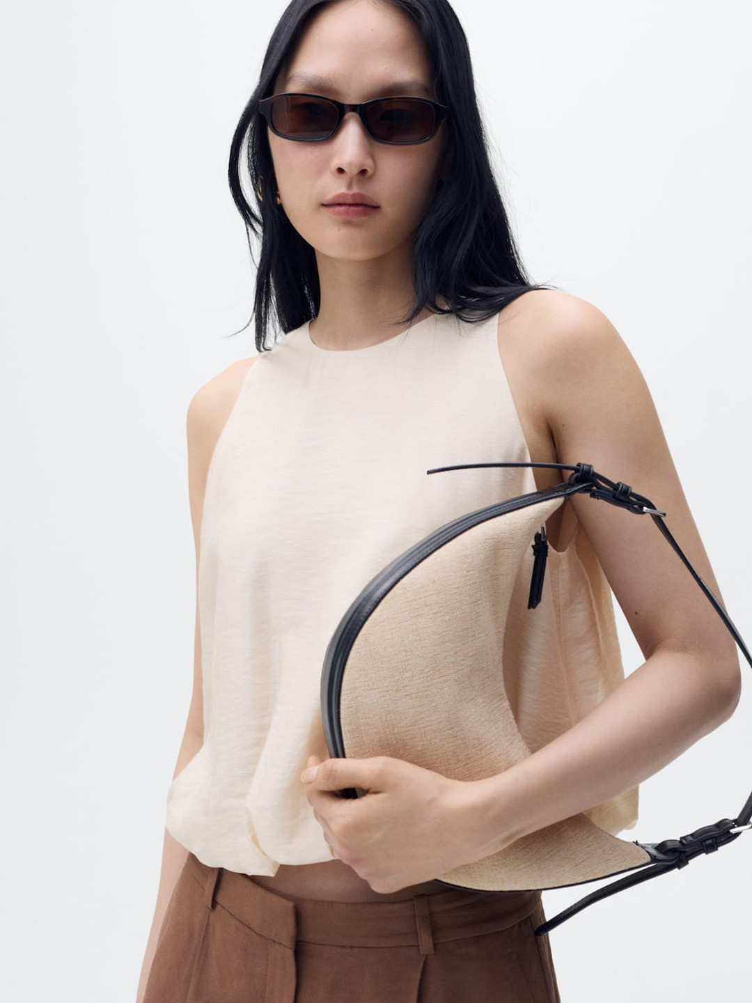 MANGO Bubble Hem Balloon Top