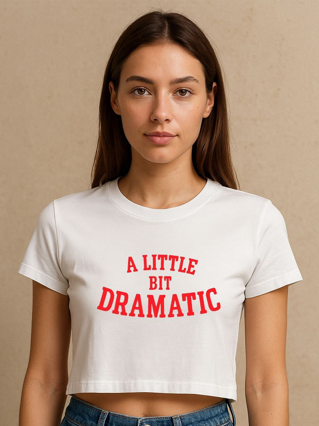 Art By Ritik Women Typography Print Cotton Crop Top