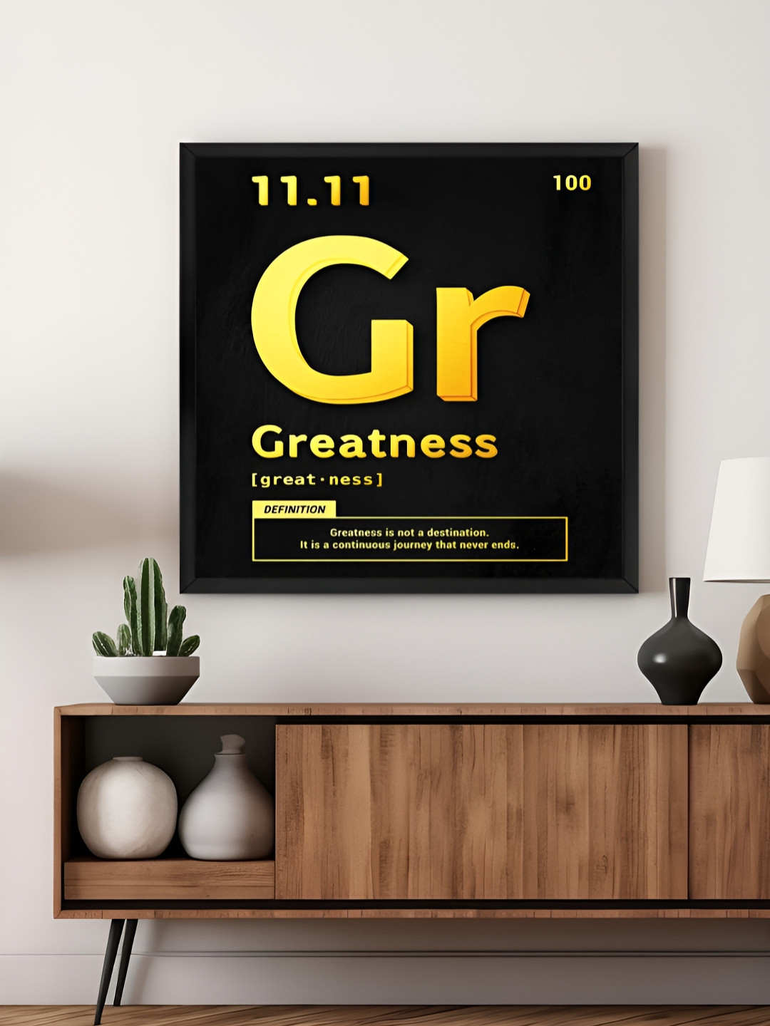 999Store Black & Yellow Typography Canvas Wall Art
