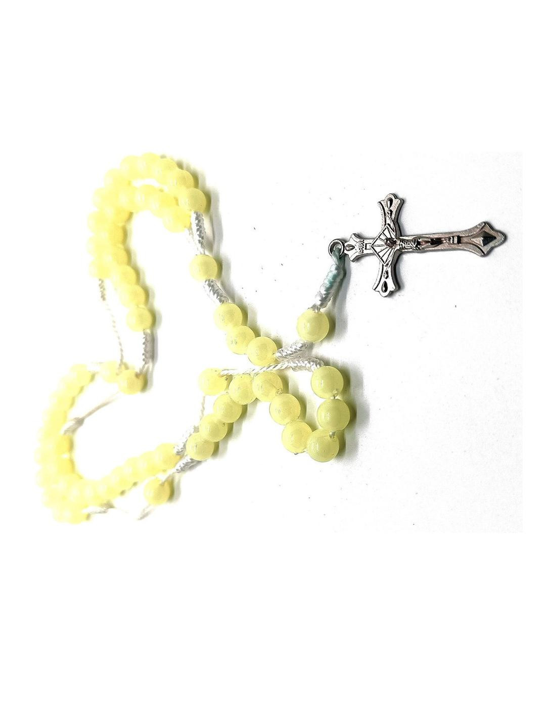 Dynamic Retail Global Men Yellow Beads Rosary Chain