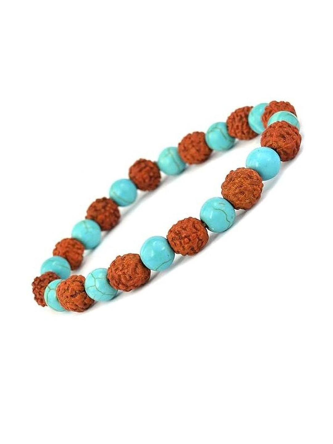 VIBESLE Ceramic Turquoise Rudra Artificial Beads Bracelet