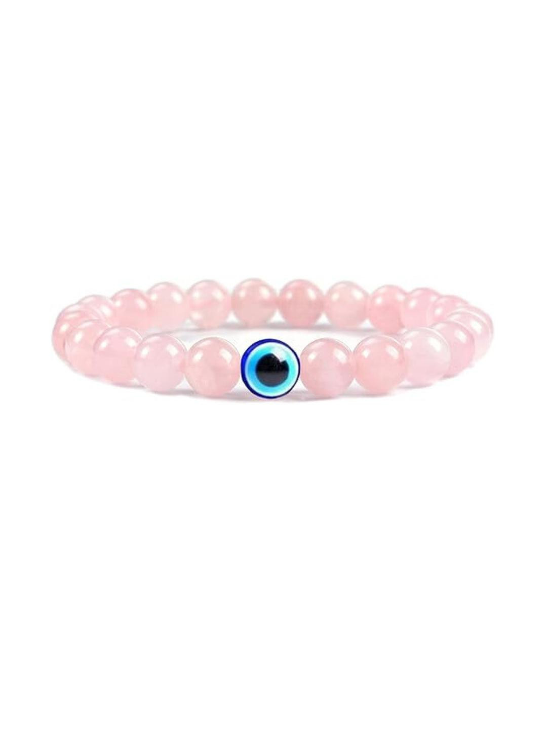 VIBESLE Adult's Rose Quartz Crystal Bracelet