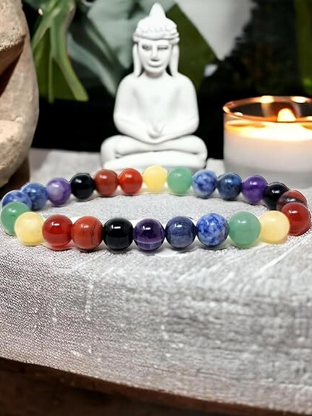 VIBESLE Unisex Multi Colored Crystals Bracelet