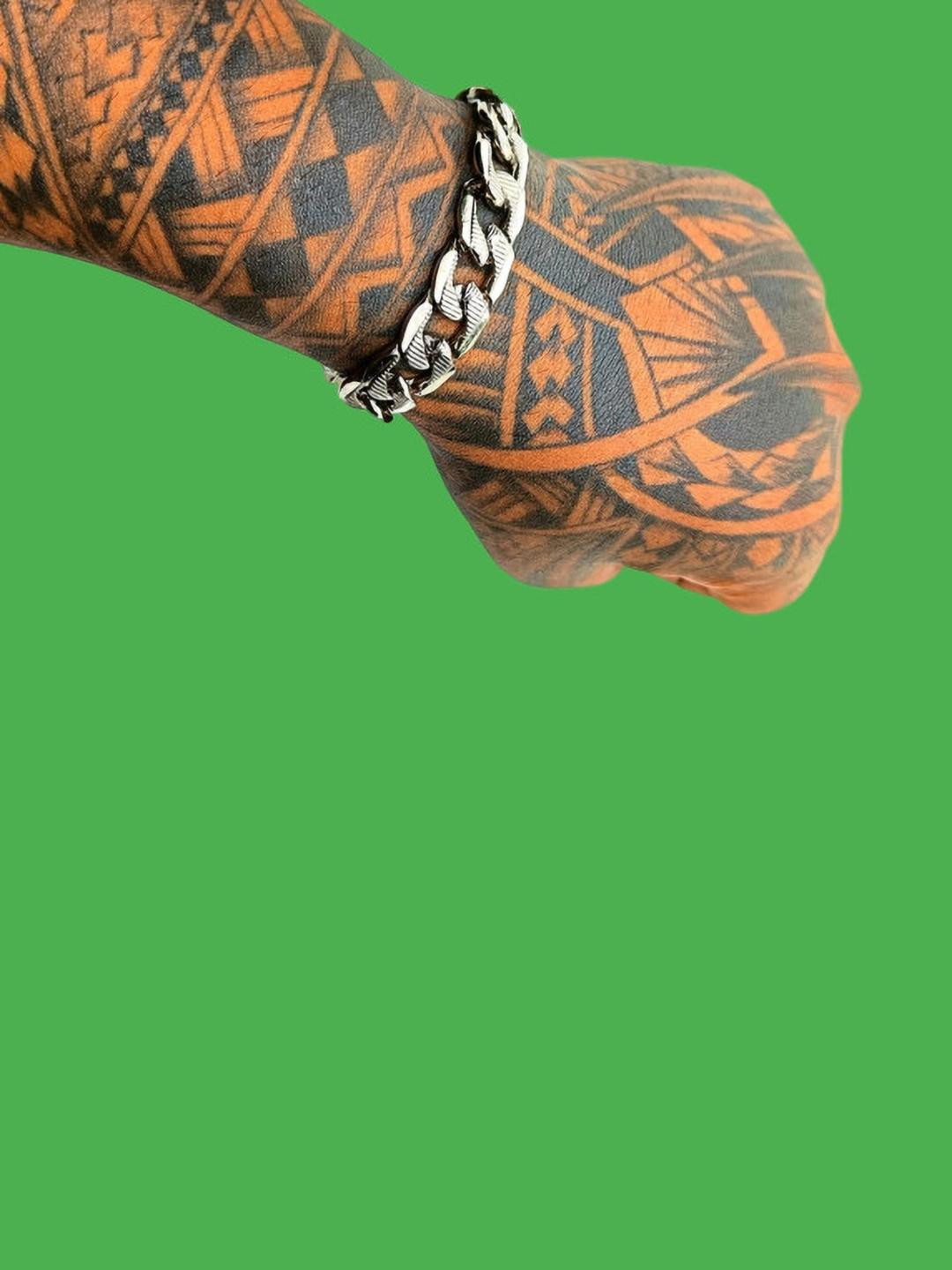 Dynamic Retail Global Men's Silver-Tone Link Bracelet