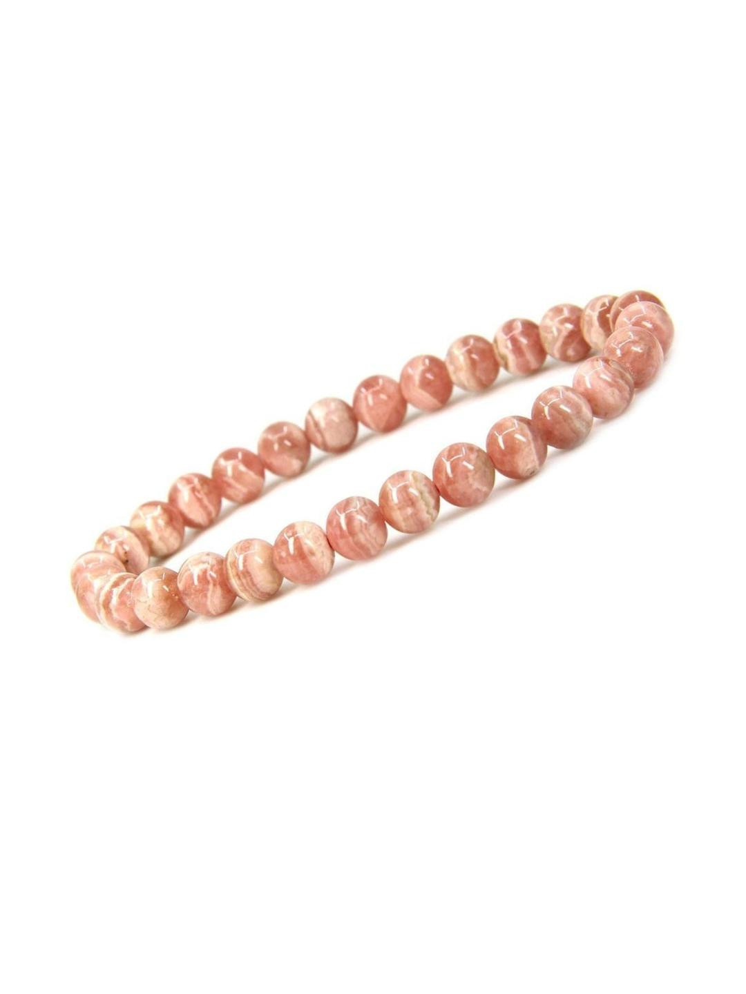 VIBESLE Unisex Rose Argentina Rhodochrosite Stone Bracelet