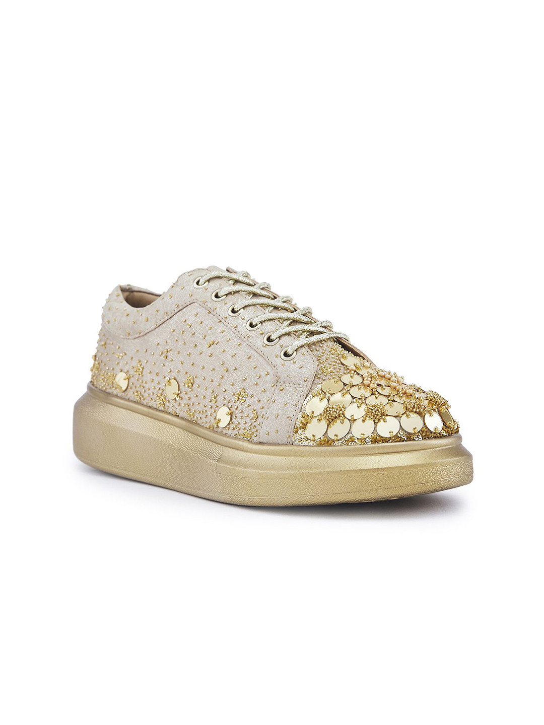 Anaar Dapper Diva Classic Women Embellished Sneakers with Ethnic - Embellished