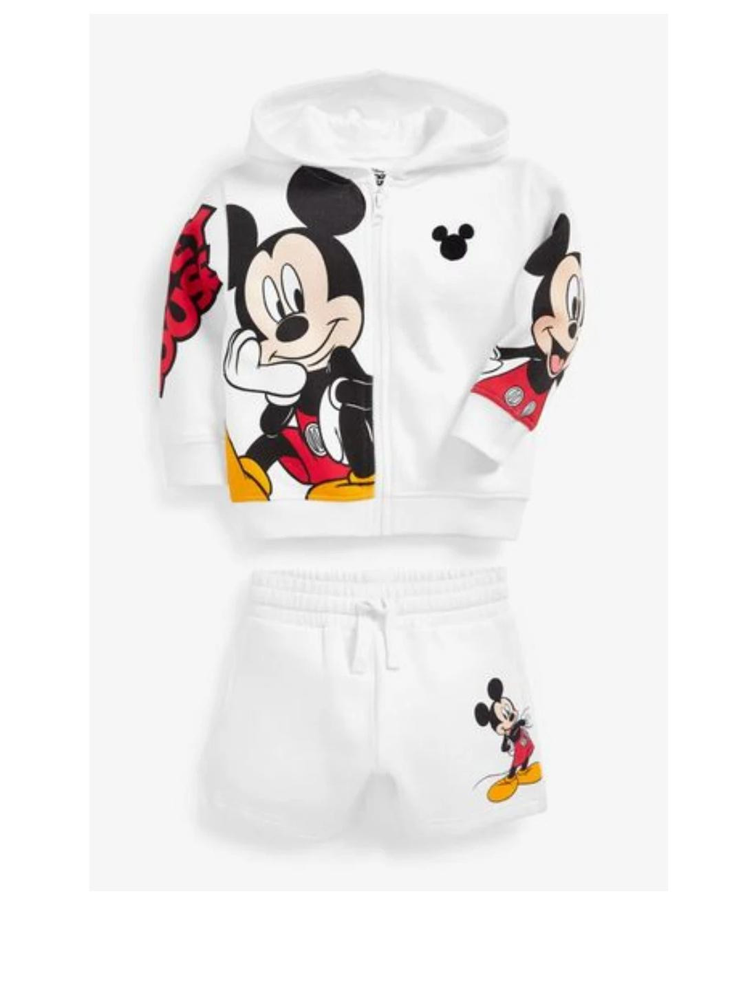 BLOOD PANTHER Kids Mickey Mouse Printed Hooded Clothing Set