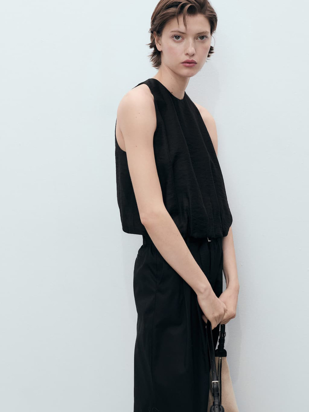 MANGO Bubble Hem Balloon Top