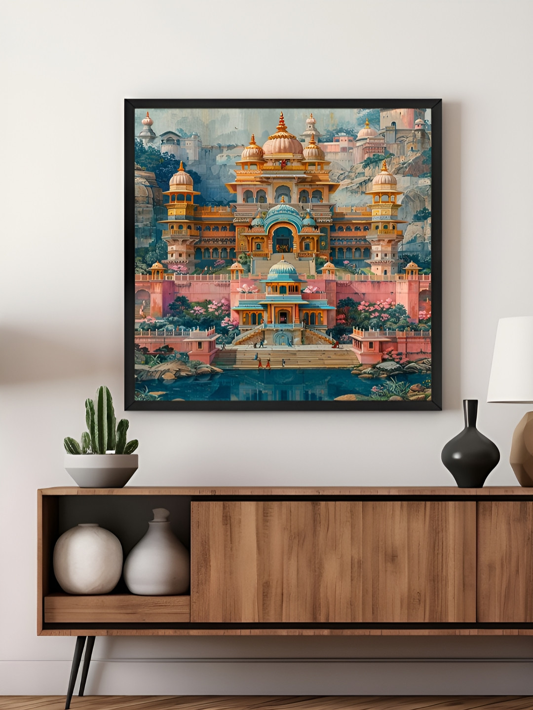 999Store Blue & Pink The Majestic Palace Canvas Wall Art