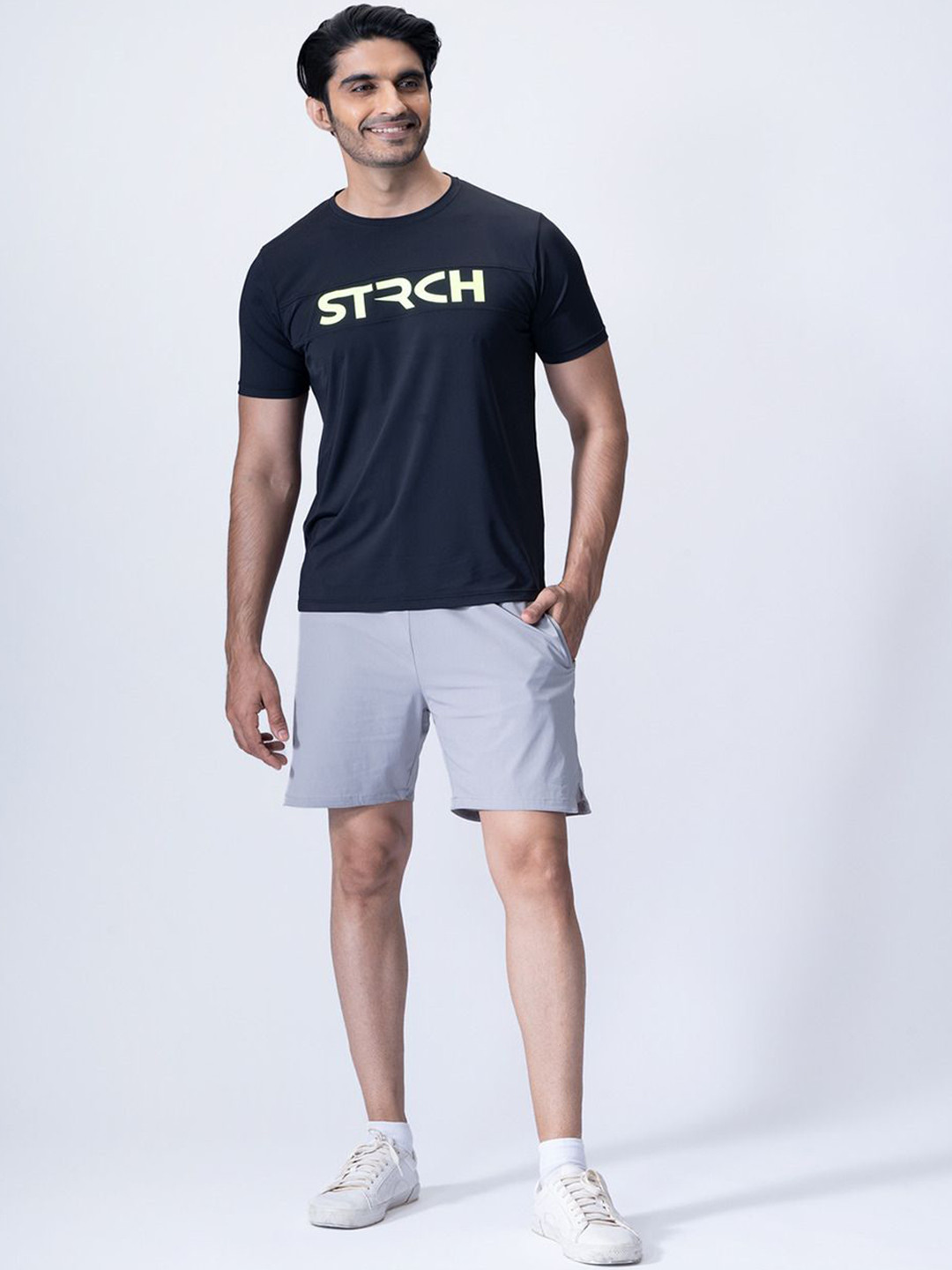 STRCH Men Solid Outdoor Sports Shorts
