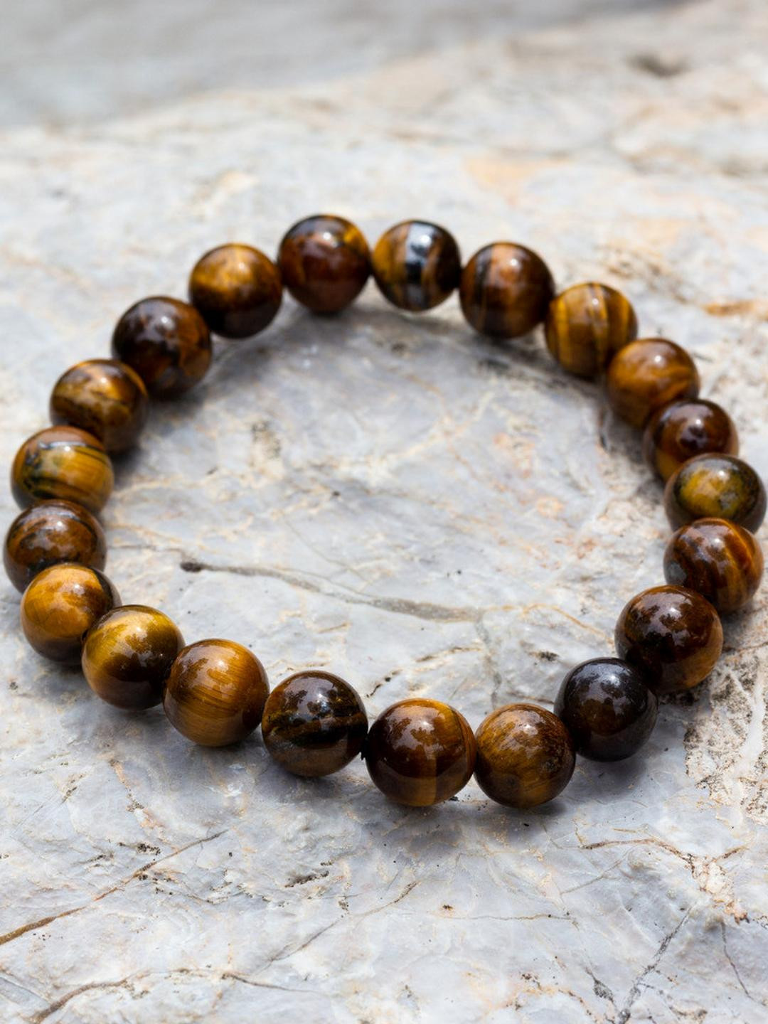 VIBESLE Unisex Tiger Eye Crystal Bracelet
