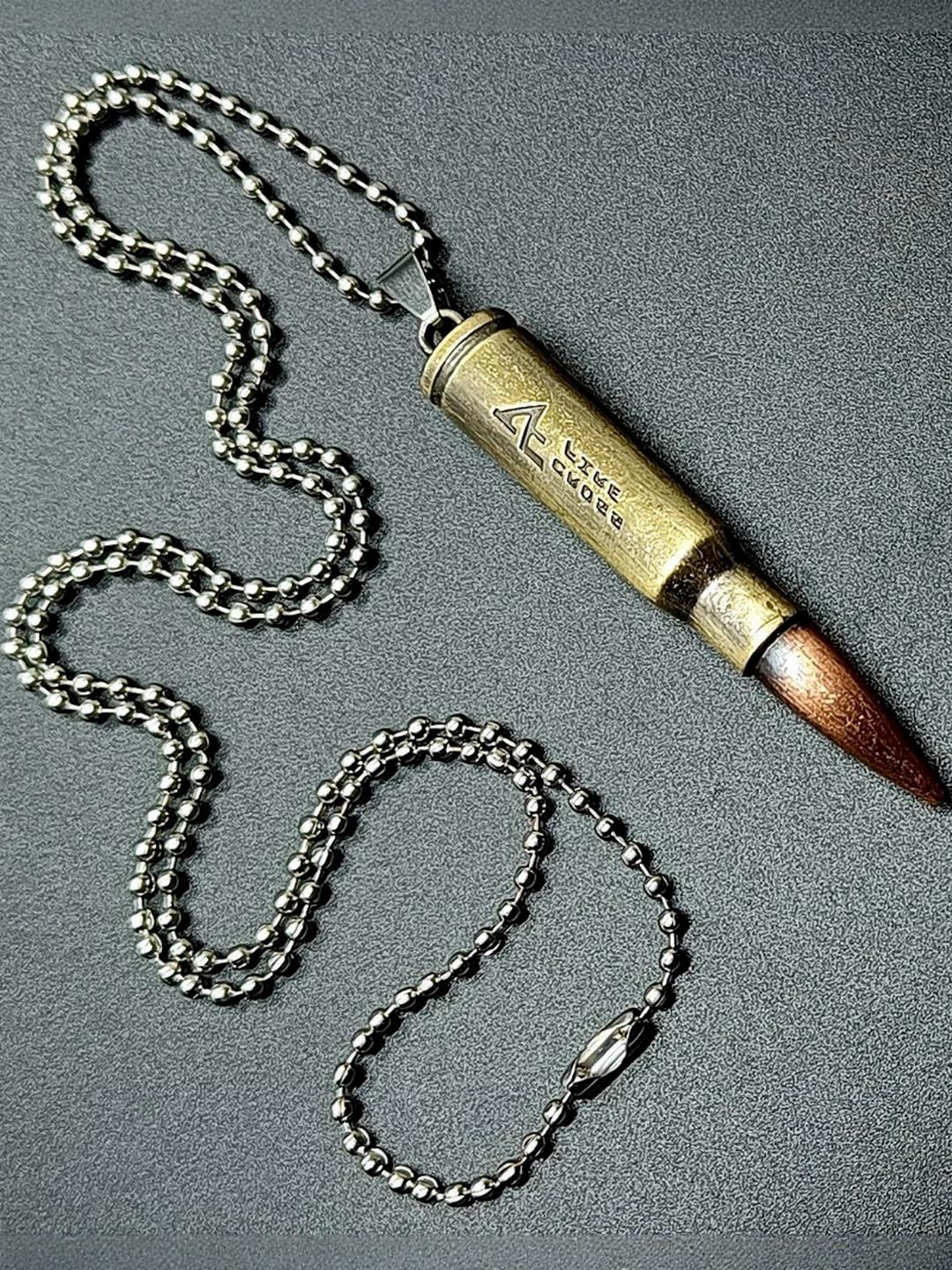 Dynamic Retail Global Men's Bullet Pendant Chain