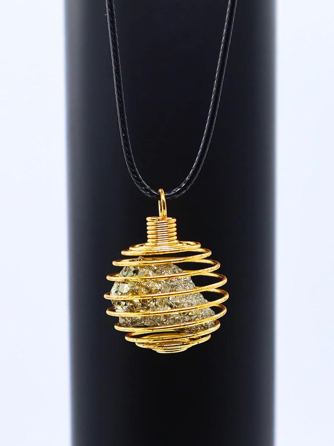 VIBESLE Spherical Pyrite Pendants