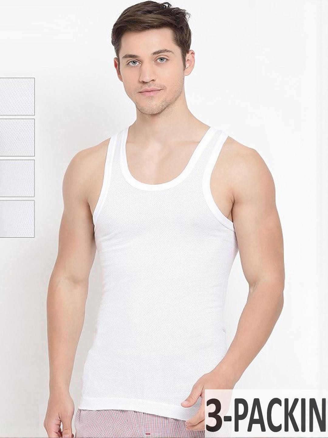 CAVENDERS Men's Pack of 3 Cotton Innerwear Vests