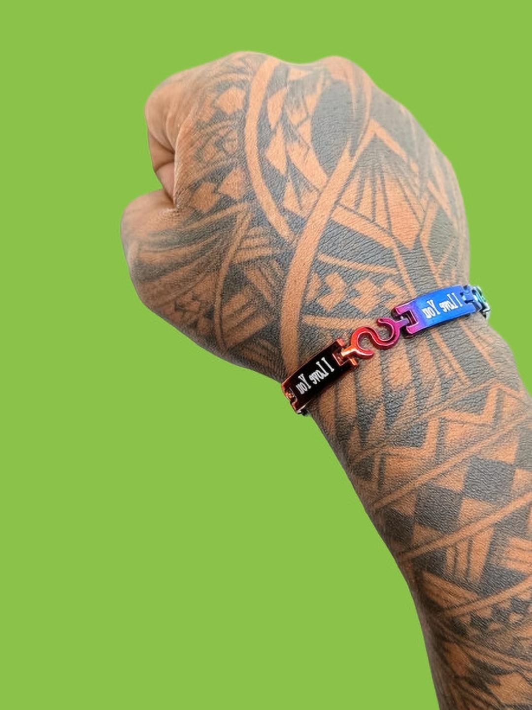 Dynamic Retail Global Men's Rhodium-Plated Link Bracelet