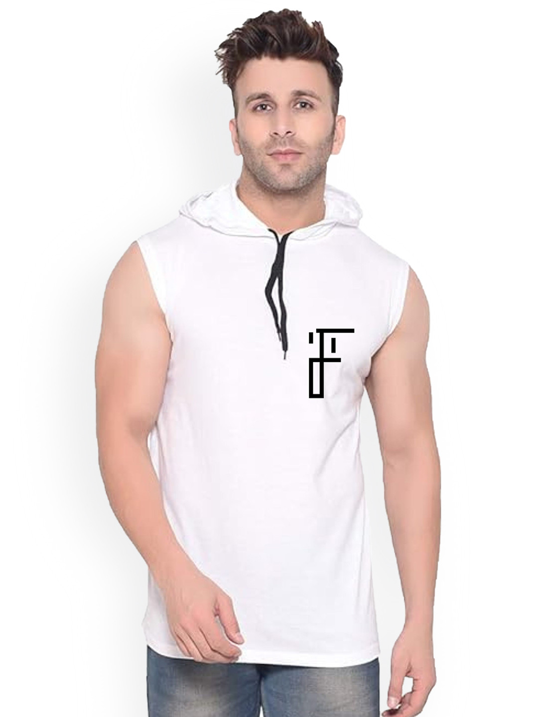 Fashnobic Cat Face Back Printed Gym Vest FB-106_W_Back_pt-51