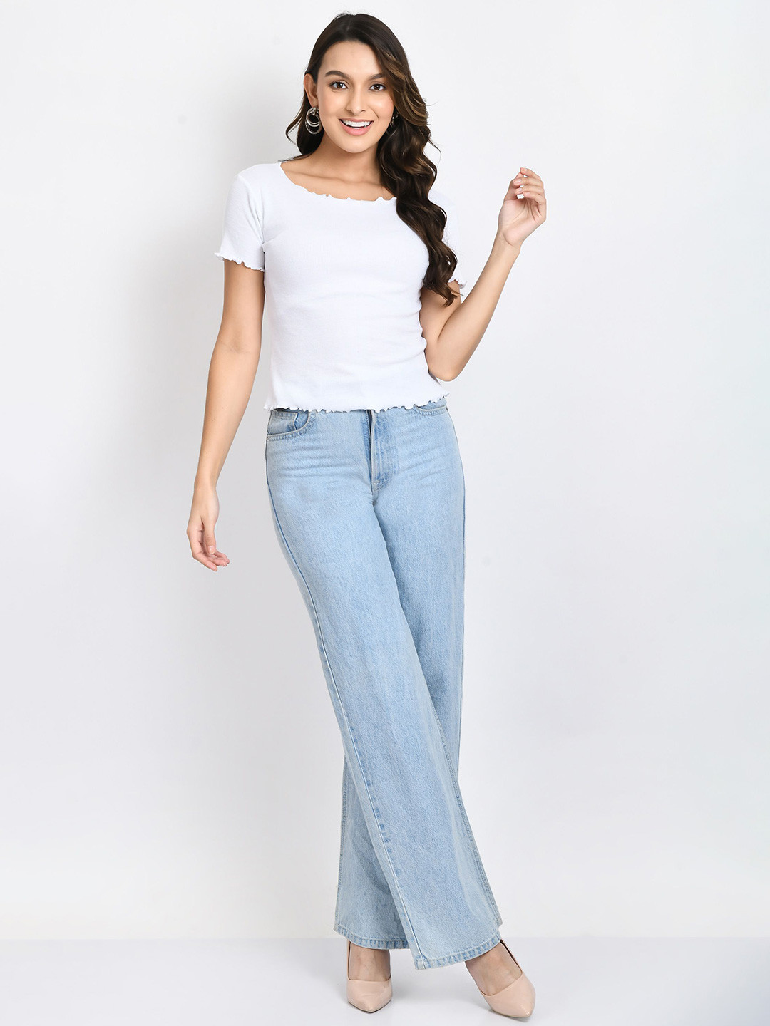 Brainbees Cotton Regular Crop Top