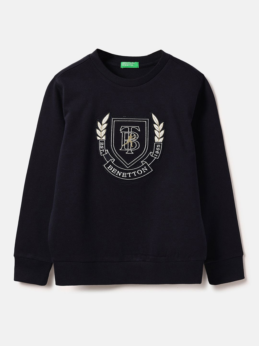United Colors of Benetton Boys Embroidered Pullover Sweatshirt