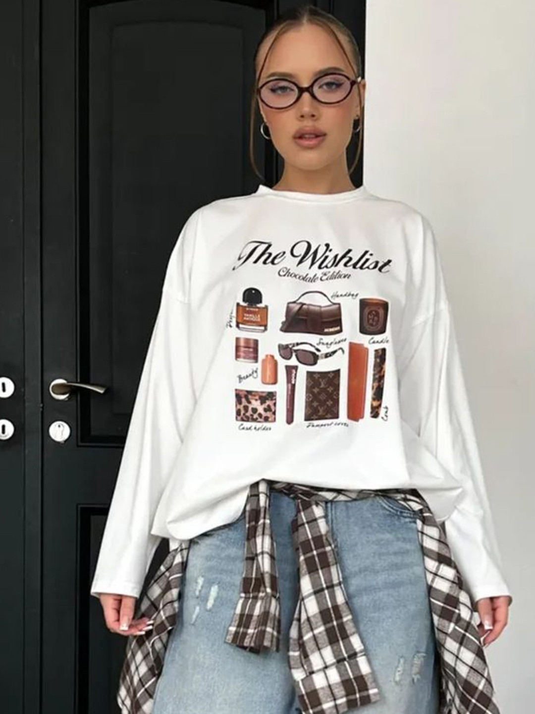 Women's Oversized Graphic Round Neck T-shirt