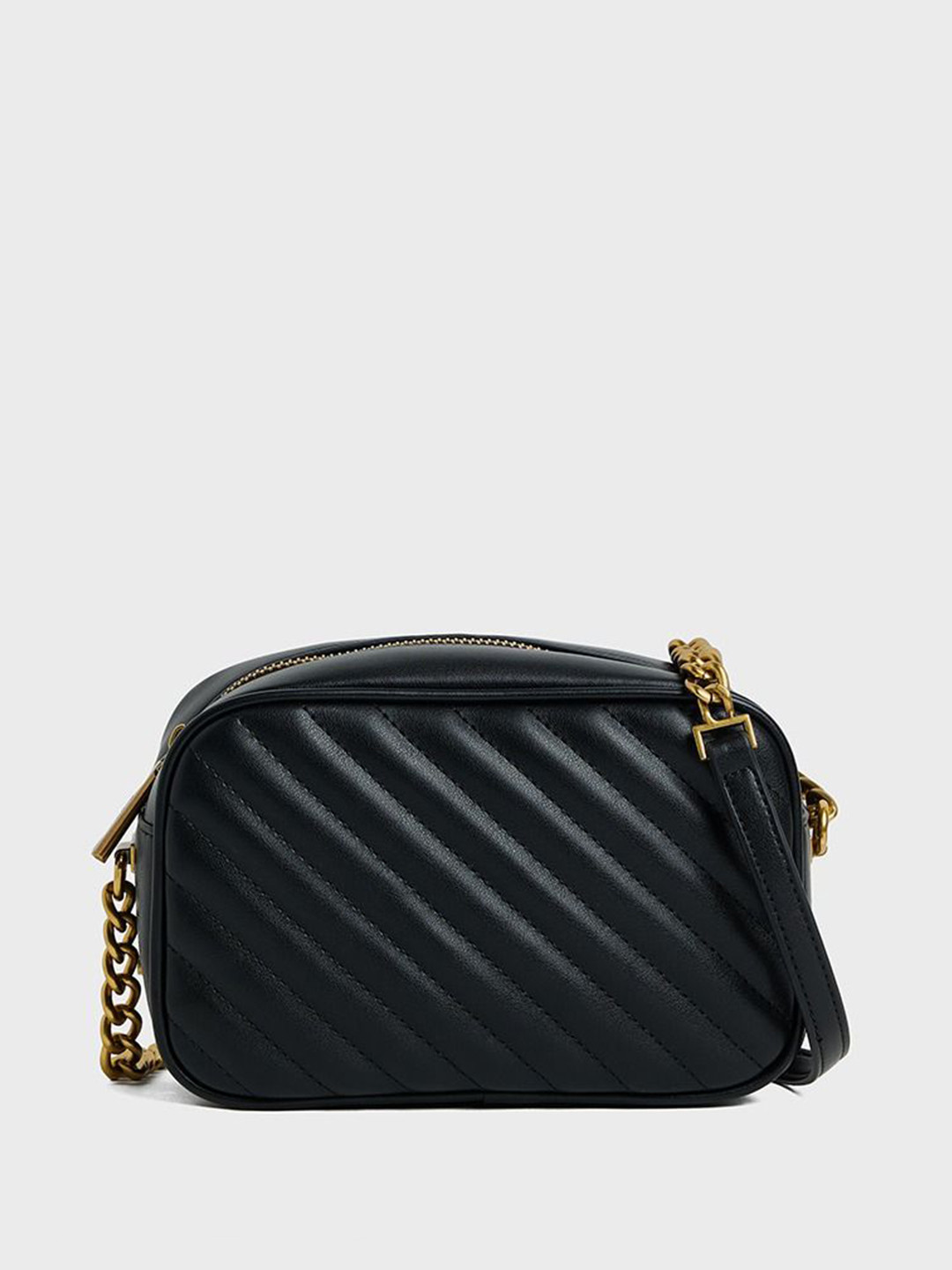 BCBG Half Moon Textured Sling Bag with Quilted