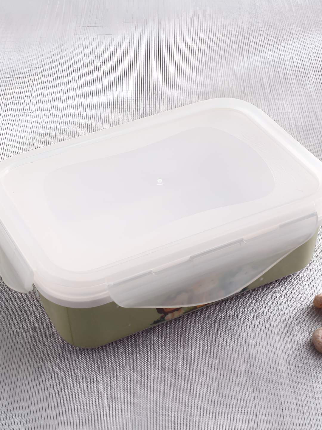 Home Centre Slate Kids Green & White Safari Printed Melamine Cookie Container 450ml