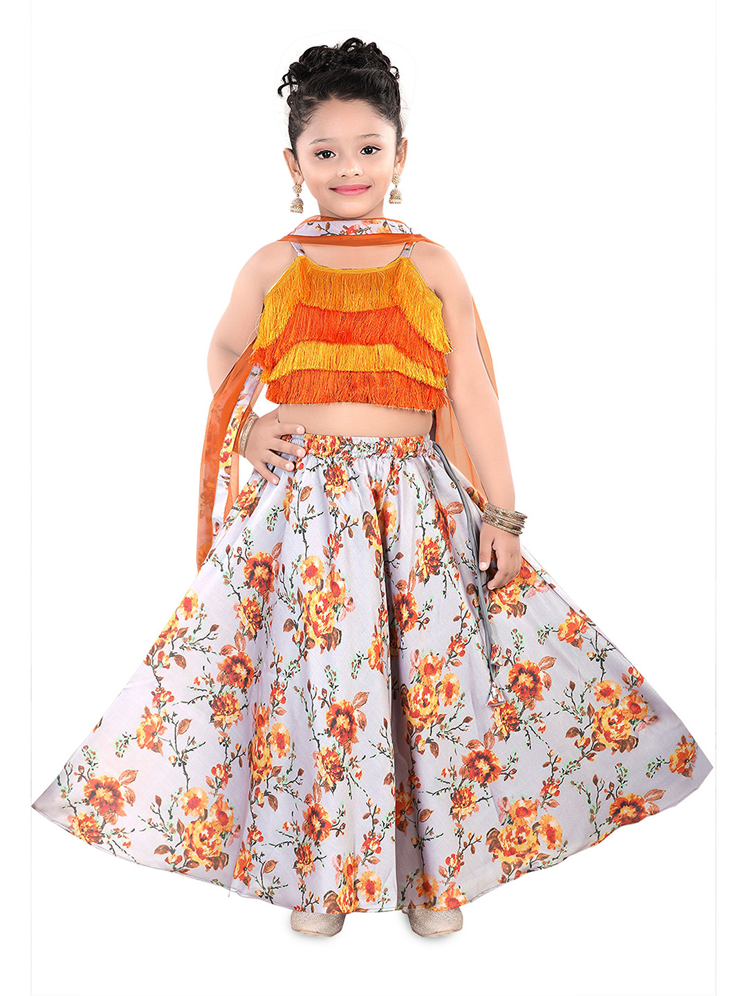 Pragya Exclusive Girls Silk Ready to Wear Lehenga & Blouse With Dupatta