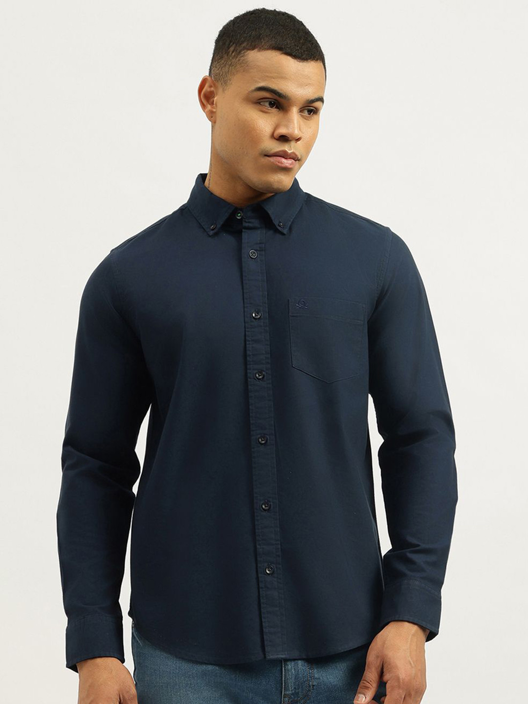 United Colors of Benetton Button-Down Collar Pure Cotton Casual Shirt