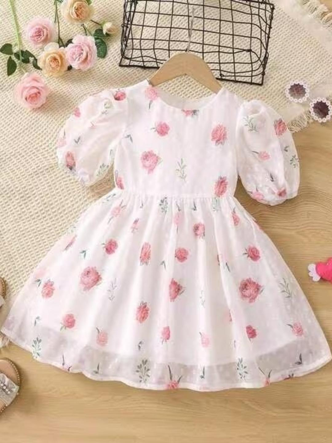 FLANZE White Georgette Dresses