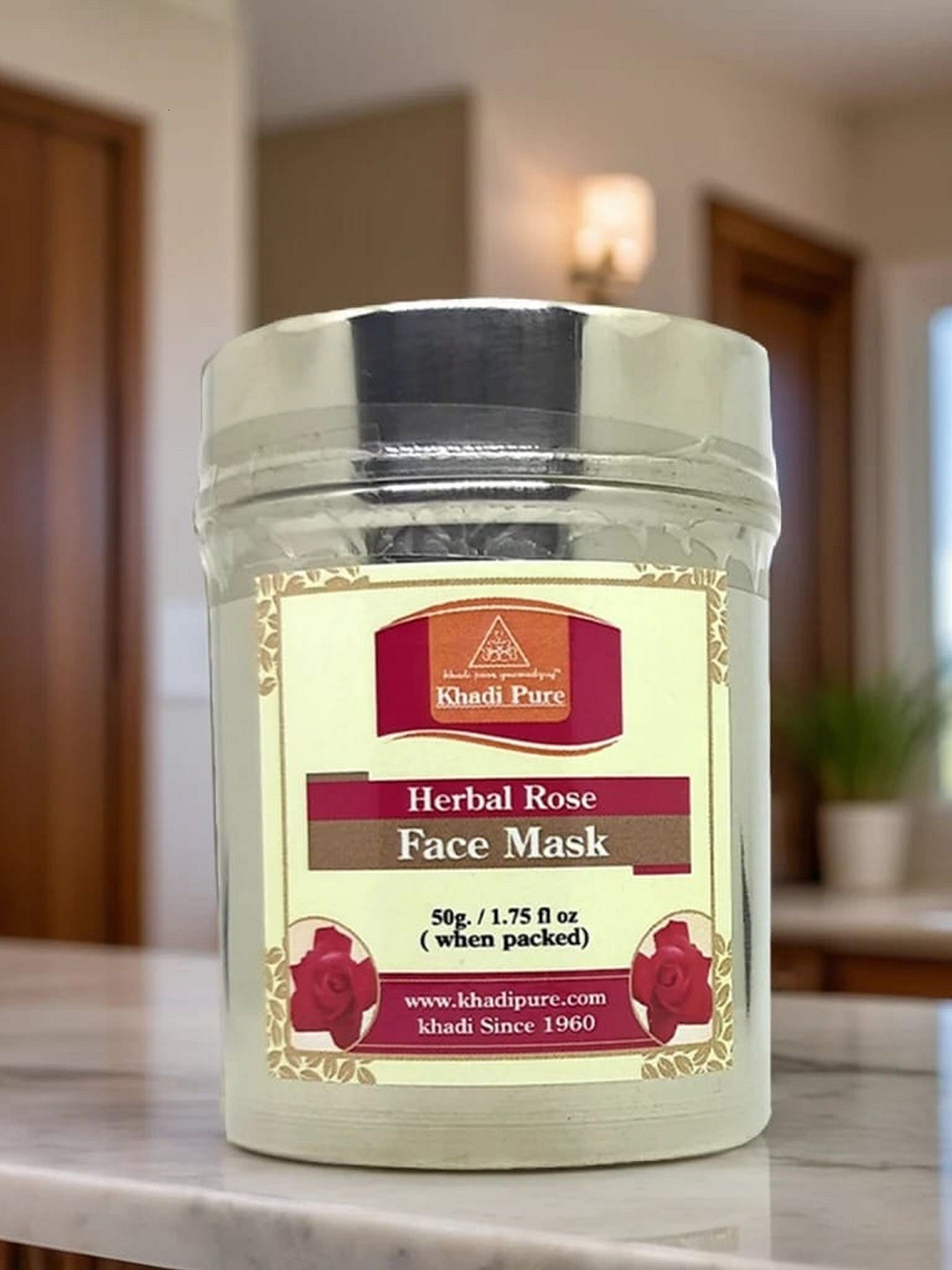 Khadi Pure Herbal Rose Face Mask - 50 g