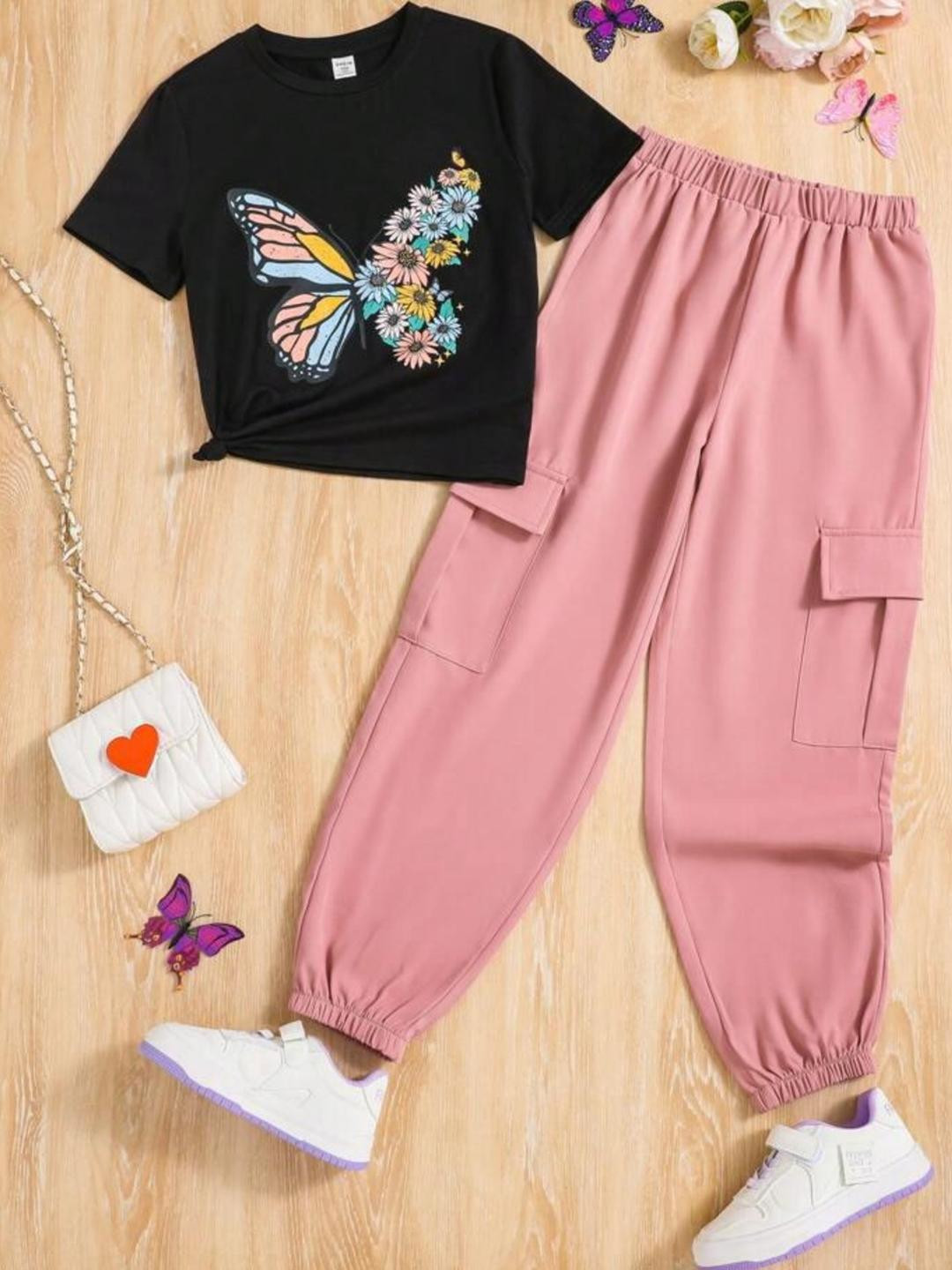 MILILIAM Girls Black Clothing Set