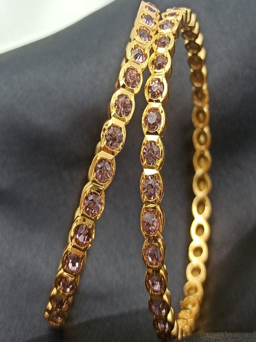 PRS GOLD COVERING Purple Copper Bangle