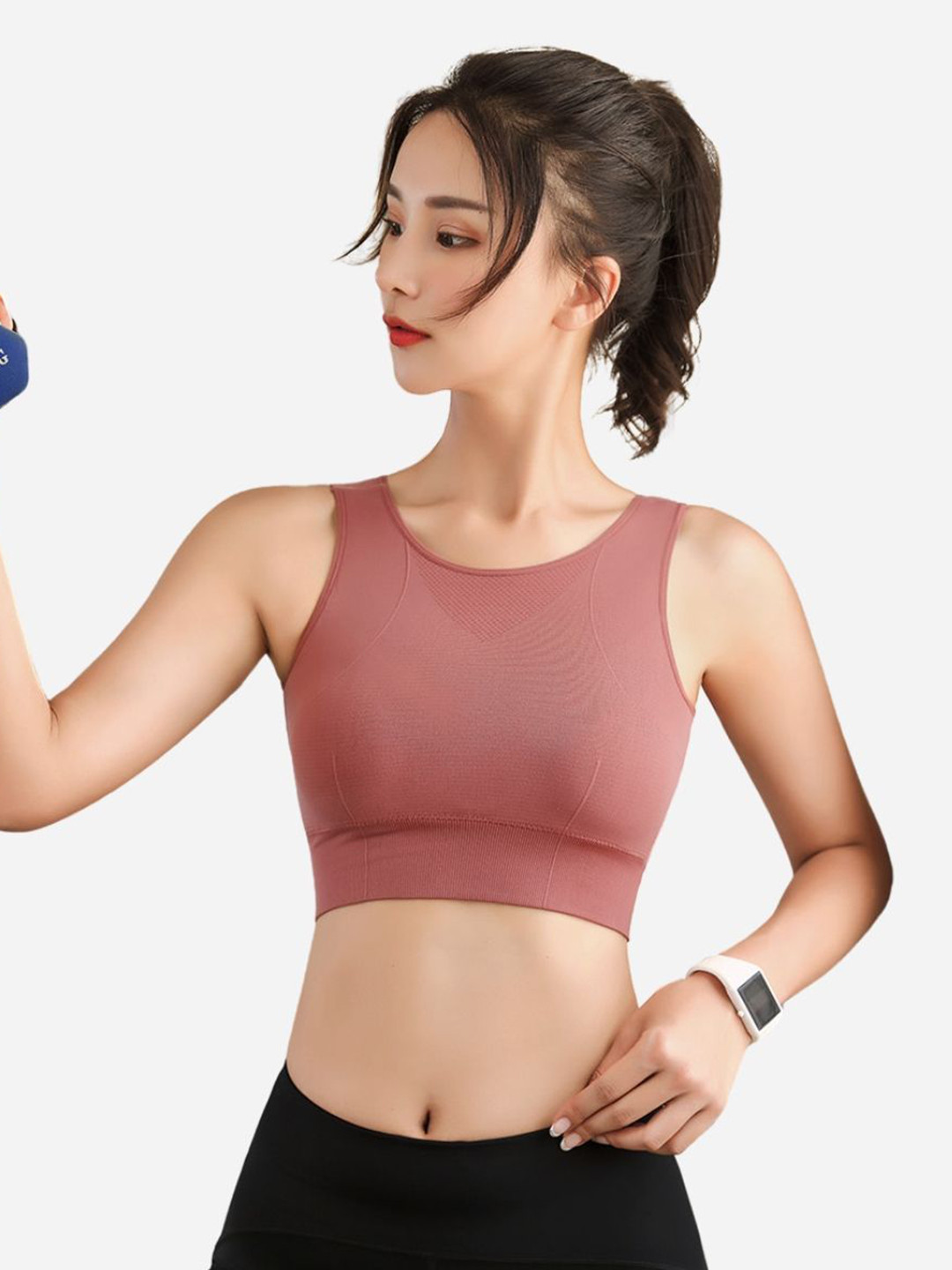 TOM & GEE Women Full Coverage Padded Gym Yoga Sport Bra