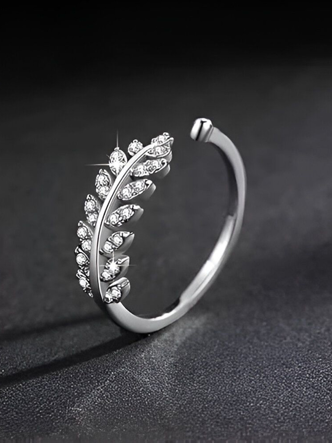 Valentine's Day Silver-Plated Adjustable AD Finger Ring