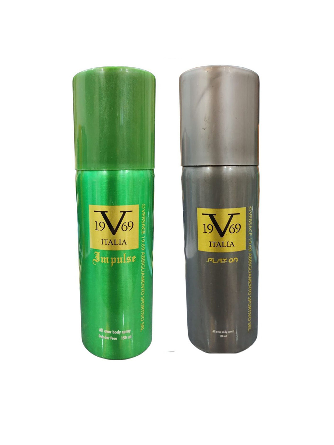 V1969 Italia Set Of 2 Play On & Impulse Perfumed Body Spray - 150 ml Each