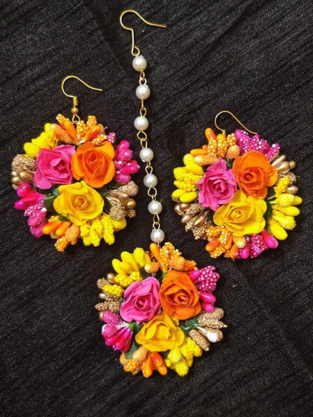 Ringzinnie Gold-Touned Kundan-Stundded Jewellery Set