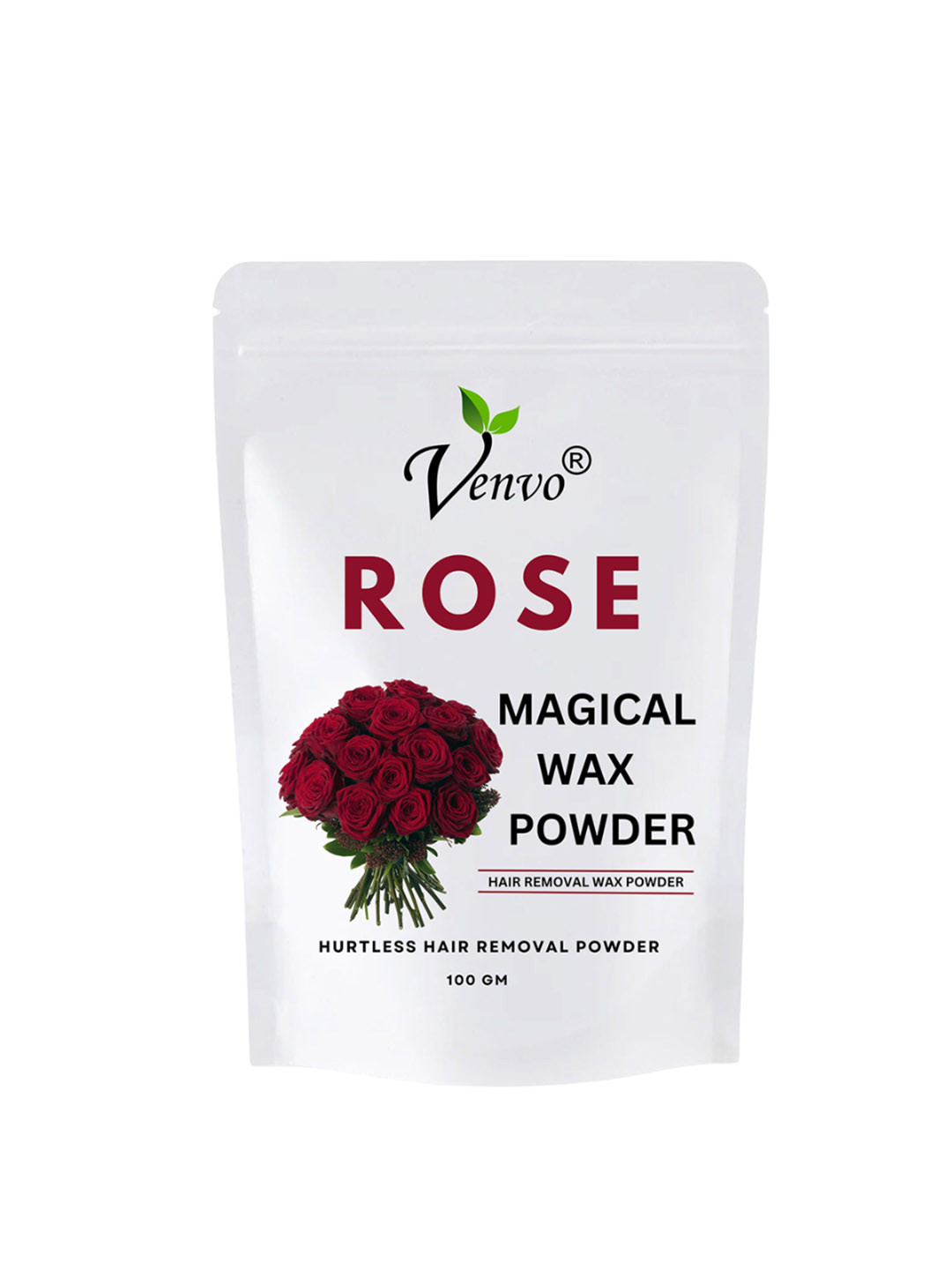VENVO Face & Body Rose Magical Wax Powder With Brush- 100 g