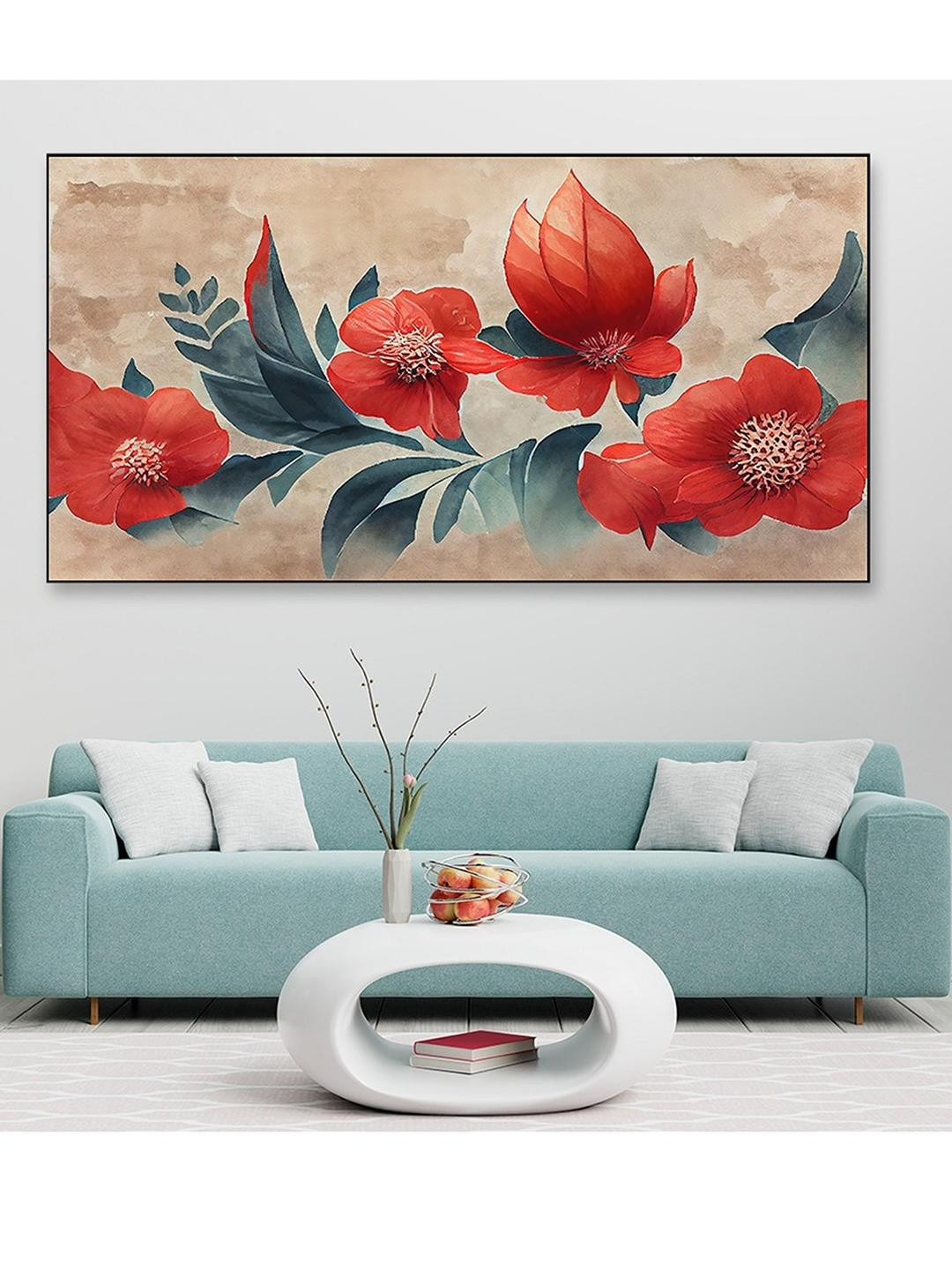 DEKORSTATION Red Canvas Wall Art