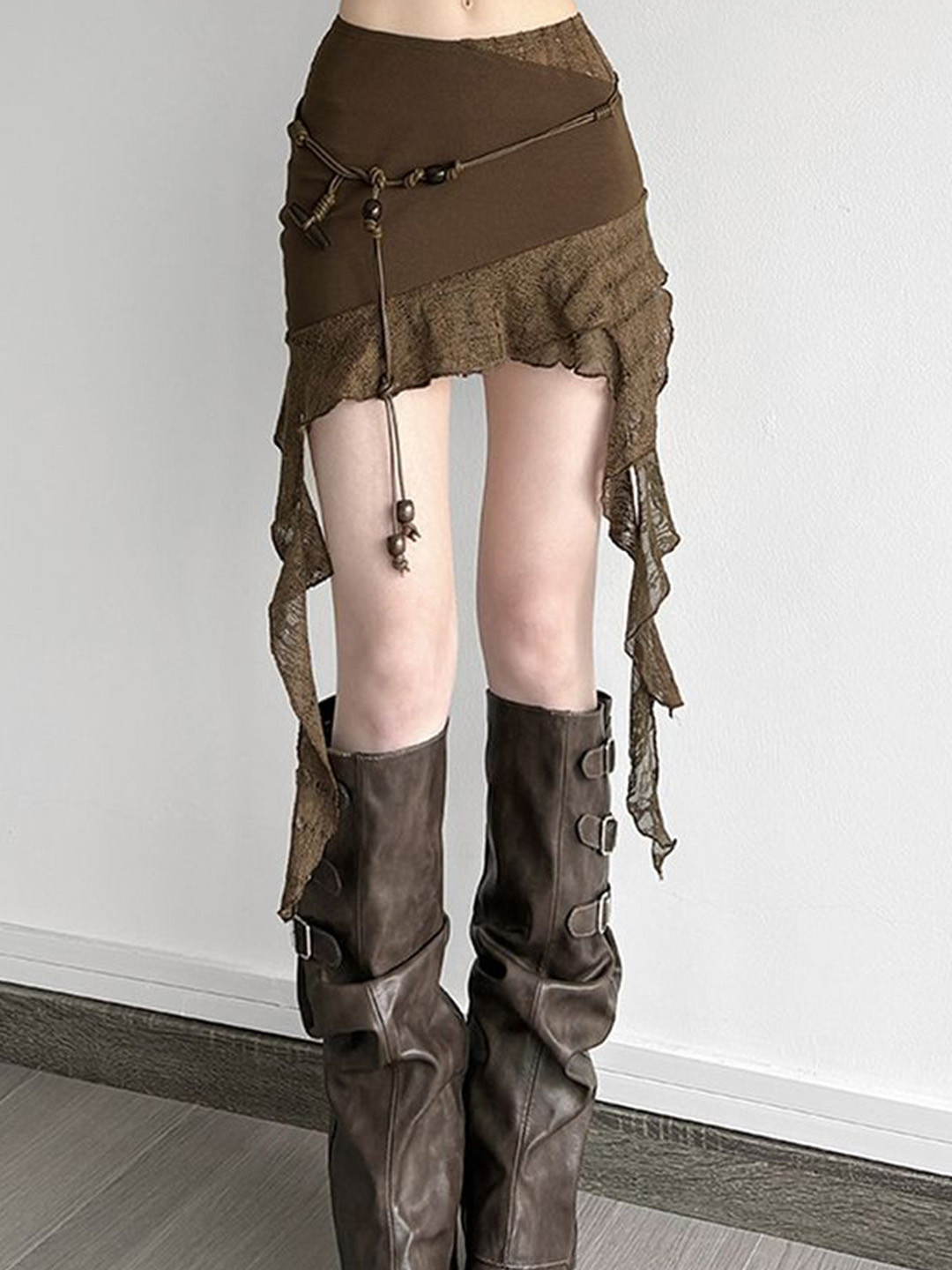 LULU & SKY Flared Mini Ruffle Skirt