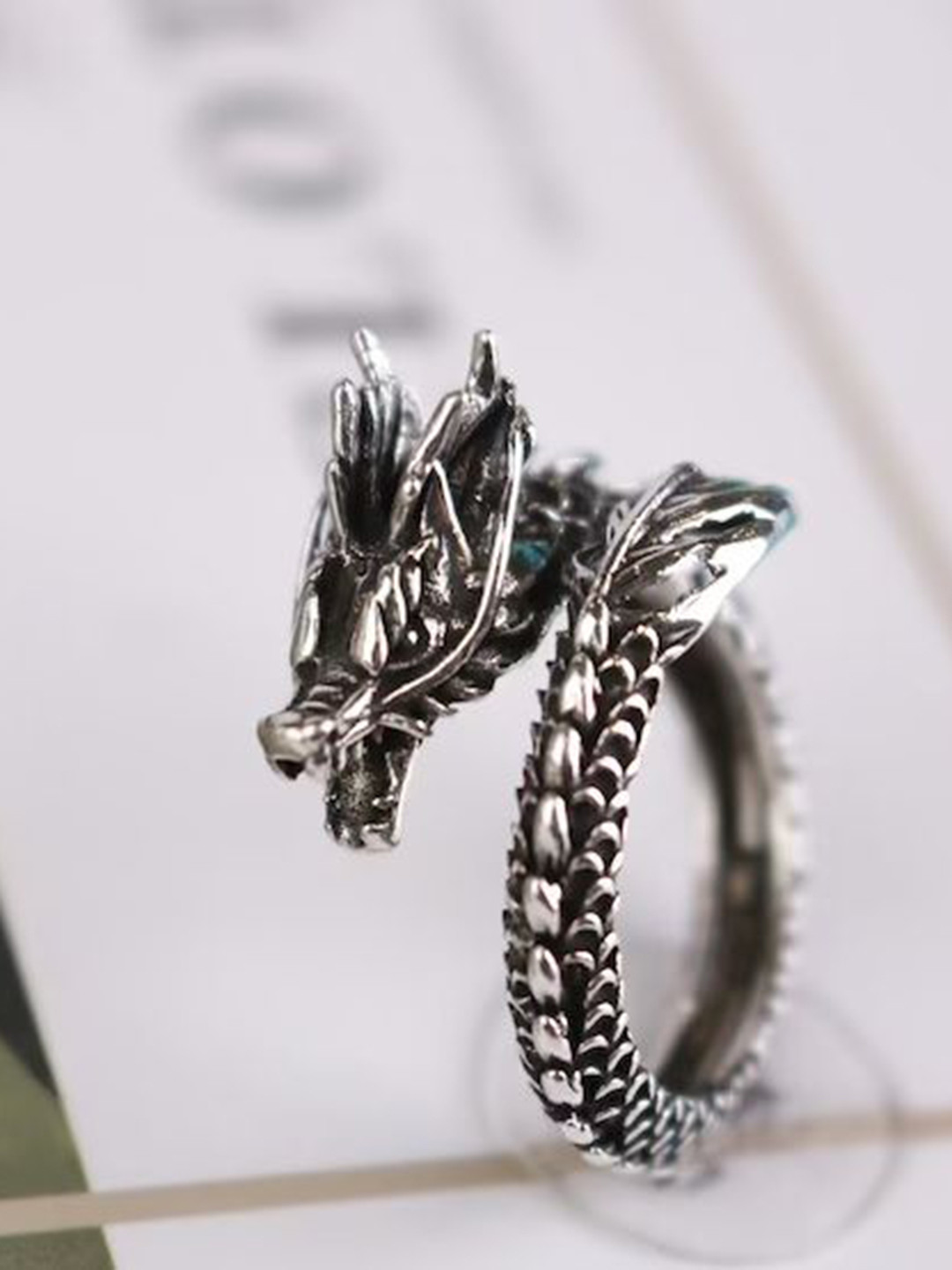 VS Unique Collection Silver-Plated Adjustable Finger Ring