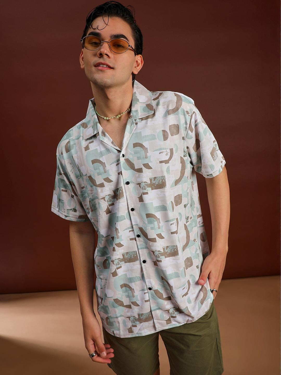 LIMEROAD Men Green Shirts