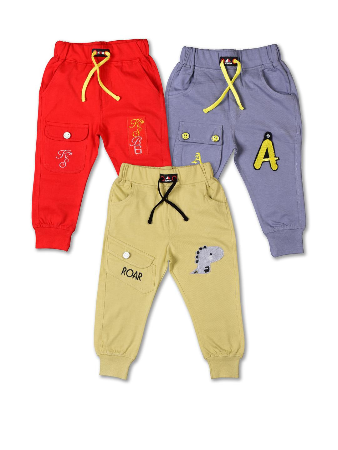 WORTON FASHION Boys Track Pants (Pack of 3)