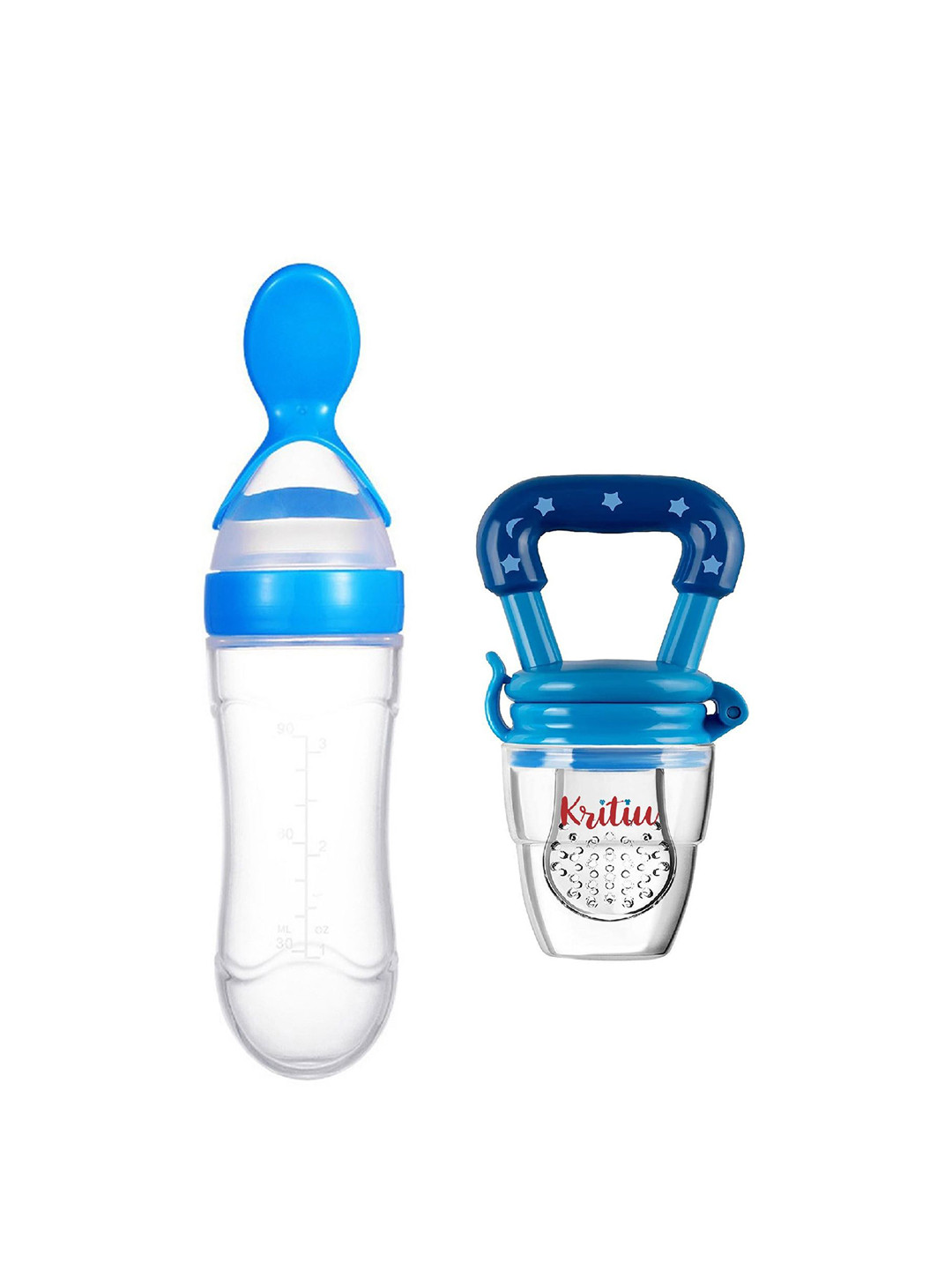 Kritiu Set Of 2 Fruit And Food Nibbler & Feeder- Blue