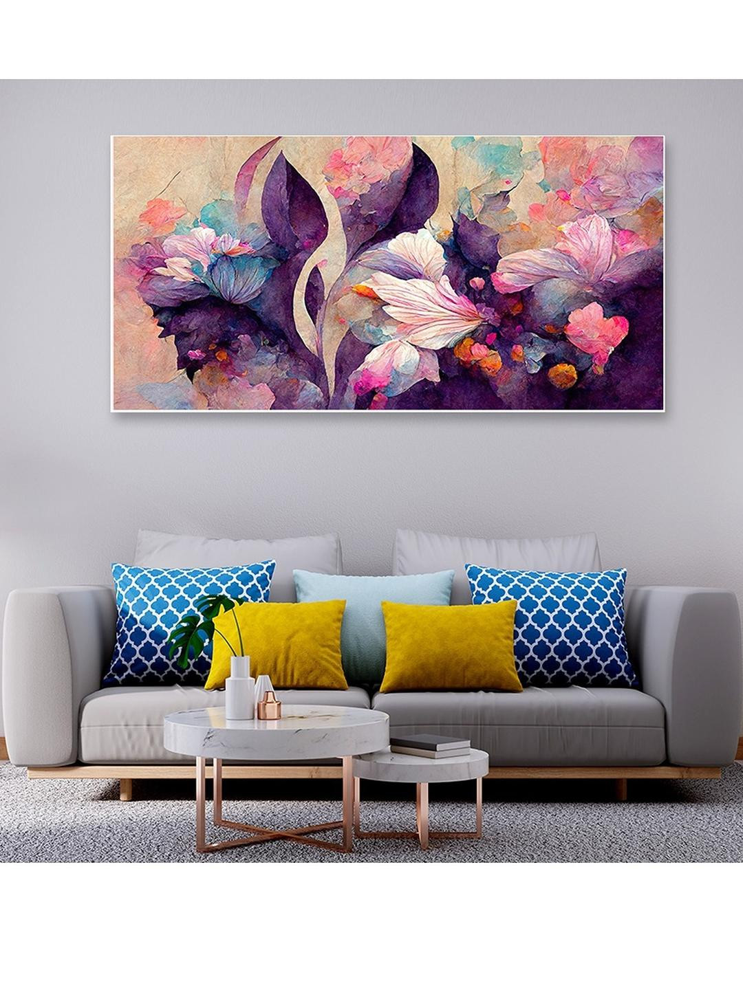 DEKORSTATION Purple Canvas Wall Art