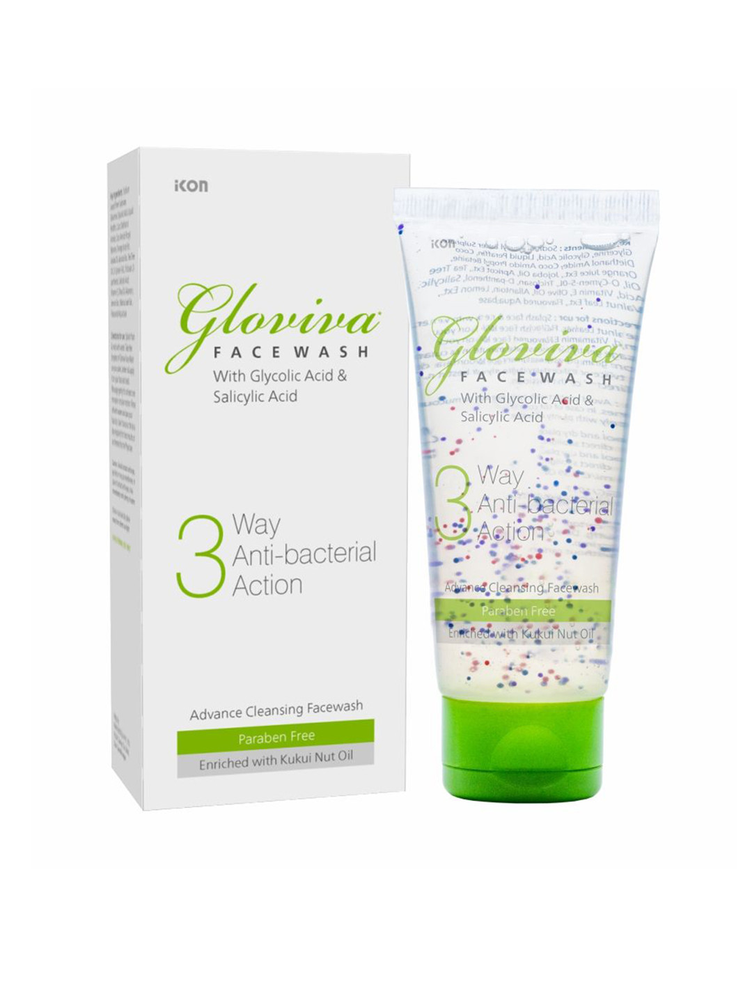 Gloviva 3 Way Anti Bacterial Action Face Wash - 100 ml