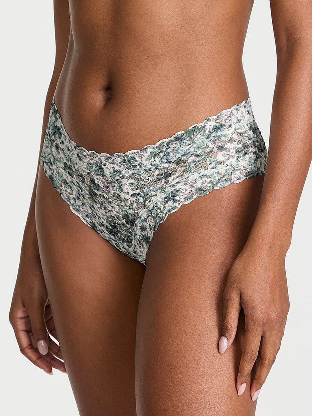Victoria's Secret The Lacie Floral-Printed Lace Knitted Hipster Brief - 1125113977NU